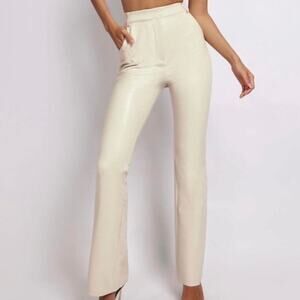 Meshki Tyra Croc Faux Leather Straight Leg Pants